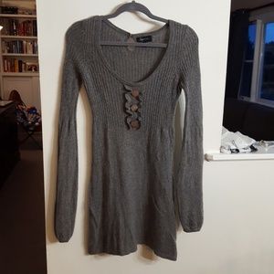 Gray Cashmere sweater dress by Aqua